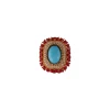 928-gold-finish-stud-earrings-with-dome-cut-turquoise-and-cubic-zirconia-detailing-3.webp Gold Finish Stud Earrings With Dome Cut Turquoise And Cubic Zirconia Detailing