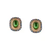 929-gold-finish-earrings-in-rectangular-style-with-emerald-and-blue-stone-detailing-2.webp Gold Finish Earrings In Rectangular Style With Emerald And Blue Stone Detailing