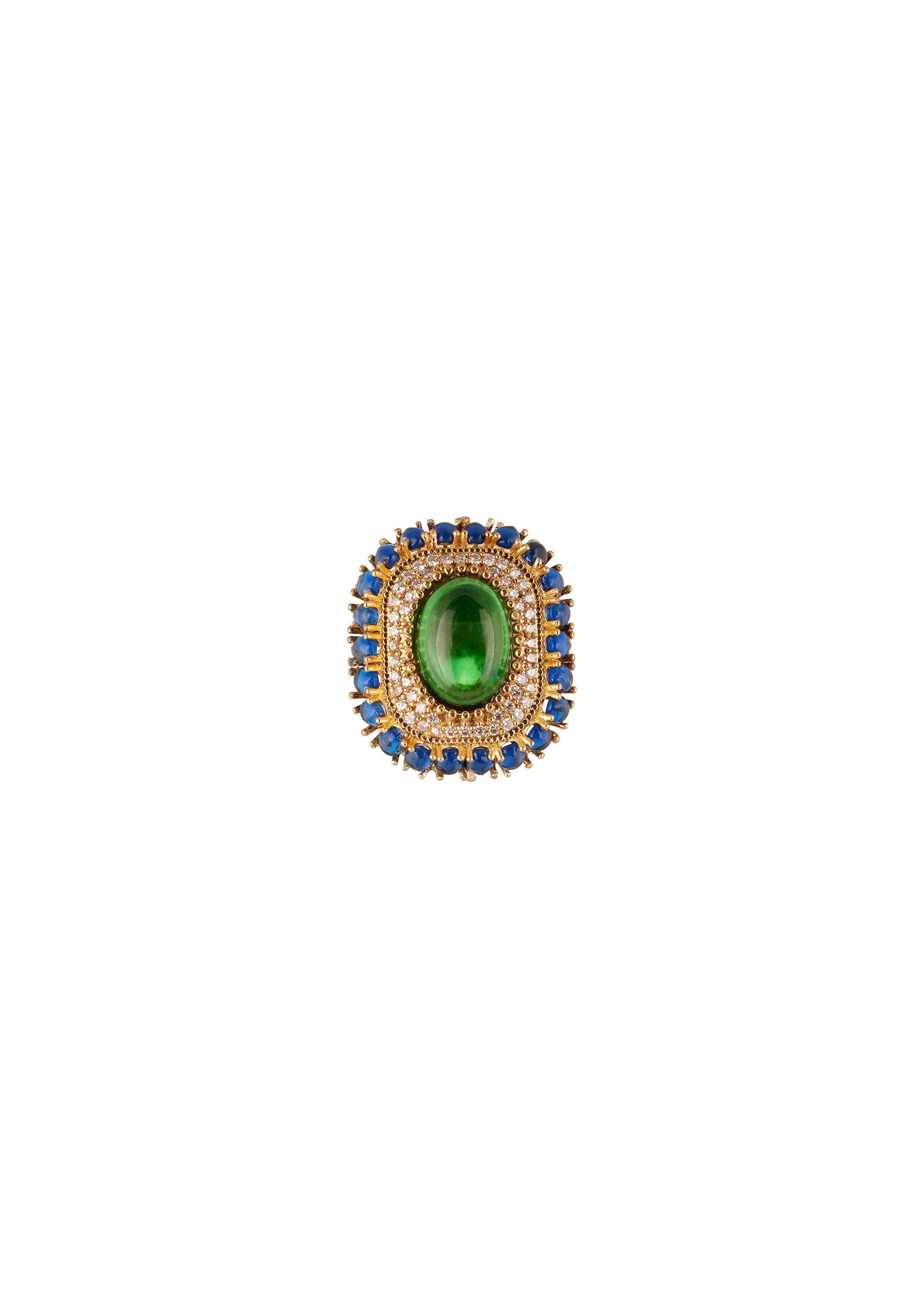 929-gold-finish-earrings-in-rectangular-style-with-emerald-and-blue-stone-detailing-3.webp Gold Finish Earrings In Rectangular Style With Emerald And Blue Stone Detailing