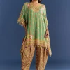 9294-light-aqua-green-cotton-muslin-kaftaan-with-printed-dhoti-3.webp Light Aqua Green Cotton Muslin Kaftaan With Printed Dhoti