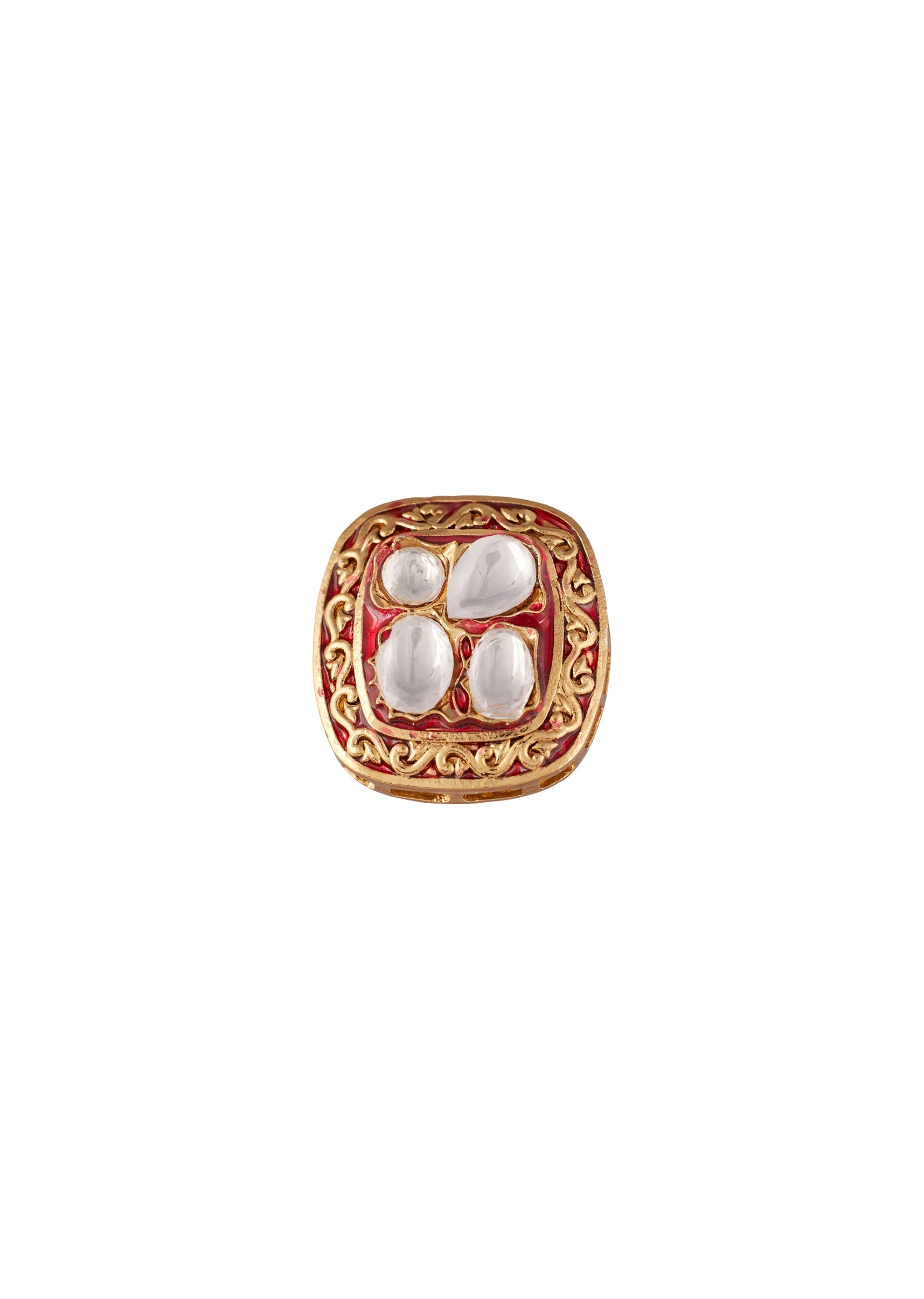 930-gold-toned-earrings-in-stud-style-with-enamel-stone-detailing-3.webp Gold Toned Earrings In Stud Style With Enamel Stone Detailing