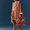 Multi Indie Print Kurti Dhoti Set with Handbag