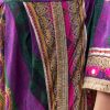 Purple Indie Print Dhoti Set with Handbag