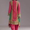 Pink Embroidered Kurta Dhoti Set
