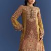 9334-mehendi-green-crepe-asymmetrical-printed-kurta-with-striped-printed-dhoti-4.jpg Mehendi Green Crepe Asymmetrical Printed Kurta With Striped Printed Dhoti