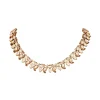 Gold Finish Necklace Set WIth In Polki Detailing