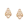 Gold Finish Necklace Set WIth In Polki Detailing