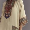 Cream Printed Muslin Kurta And Dhoti