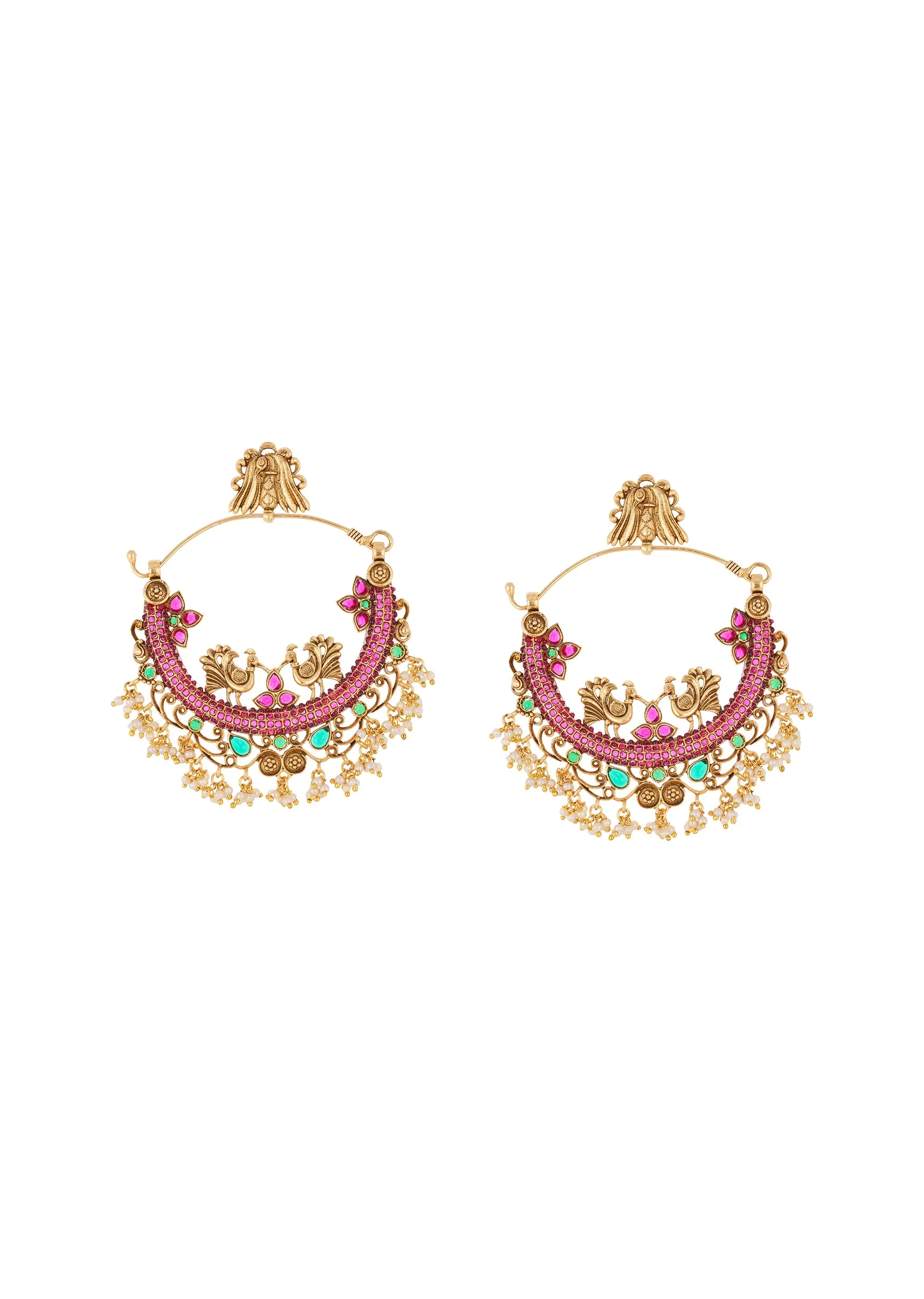 935-multi-coloured-gold-necklace-for-festive-wear-2.webp Multi Coloured Gold Necklace for Festive Wear