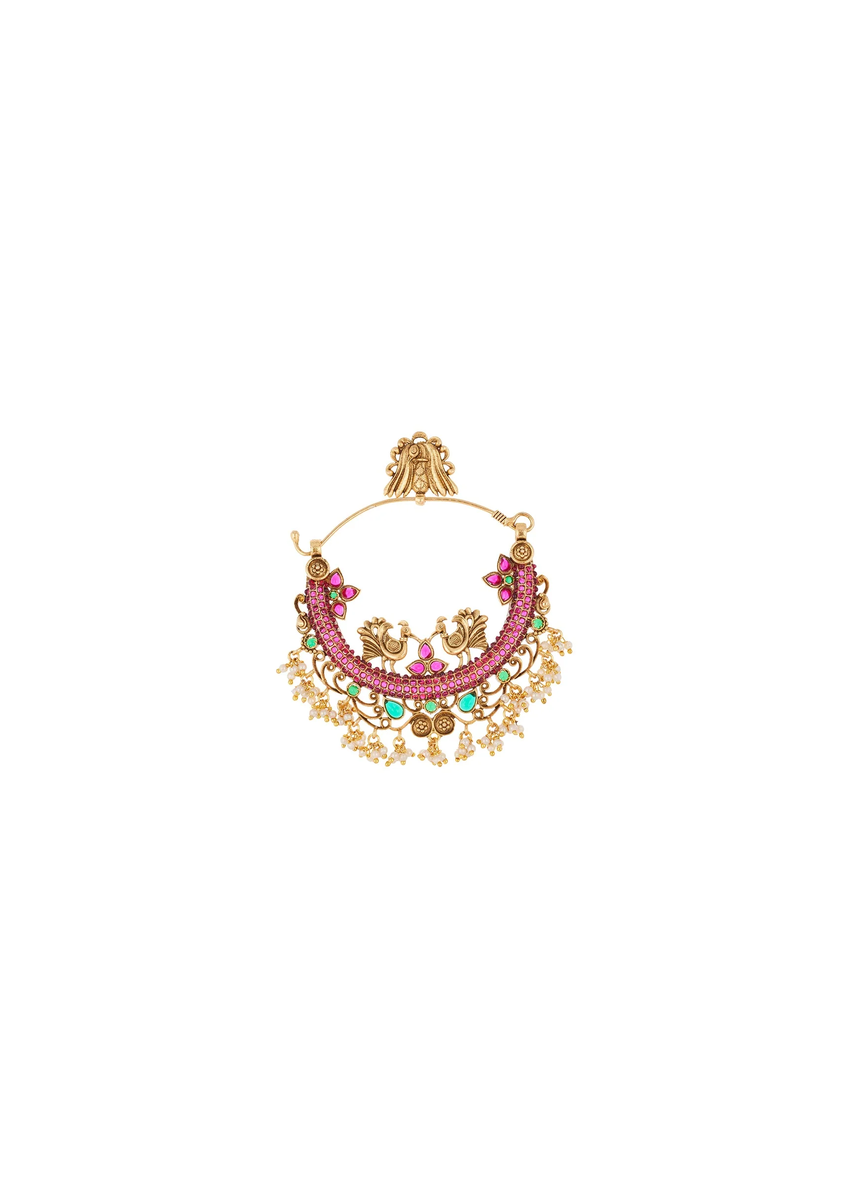 935-multi-coloured-gold-necklace-for-festive-wear-3.webp Multi Coloured Gold Necklace for Festive Wear