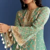9359-light-aqua-green-crepe-printed-kurta-dhoti-with-embroidery-2.webp Light Aqua Green Crepe Printed Kurta Dhoti With Embroidery