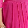 Pink Georgette Kurta Dhoti Suit With Gotta Lace And Moti Work