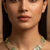 938-multi-green-and-baby-pink-necklace-set-for-women-1.webp Multi Green And Baby Pink Necklace Set For Women