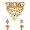 940-gold-finish-jewellery-set-with-kundan-detailing-and-drops-2.webp Gold Finish Jewellery Set With Kundan Detailing And Drops