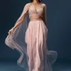 Blush Pink Dhoti Set With Embroidered Blouse And Soft Dupatta