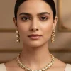 943-gold-finish-necklace-set-in-polki-detailing-1.webp Gold Finish Necklace Set in Polki Detailing