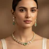 944-mint-green-and-gold-finish-jewellery-set-in-kundan-polki-1.webp Mint Green and Gold Finish Jewellery Set In Kundan Polki