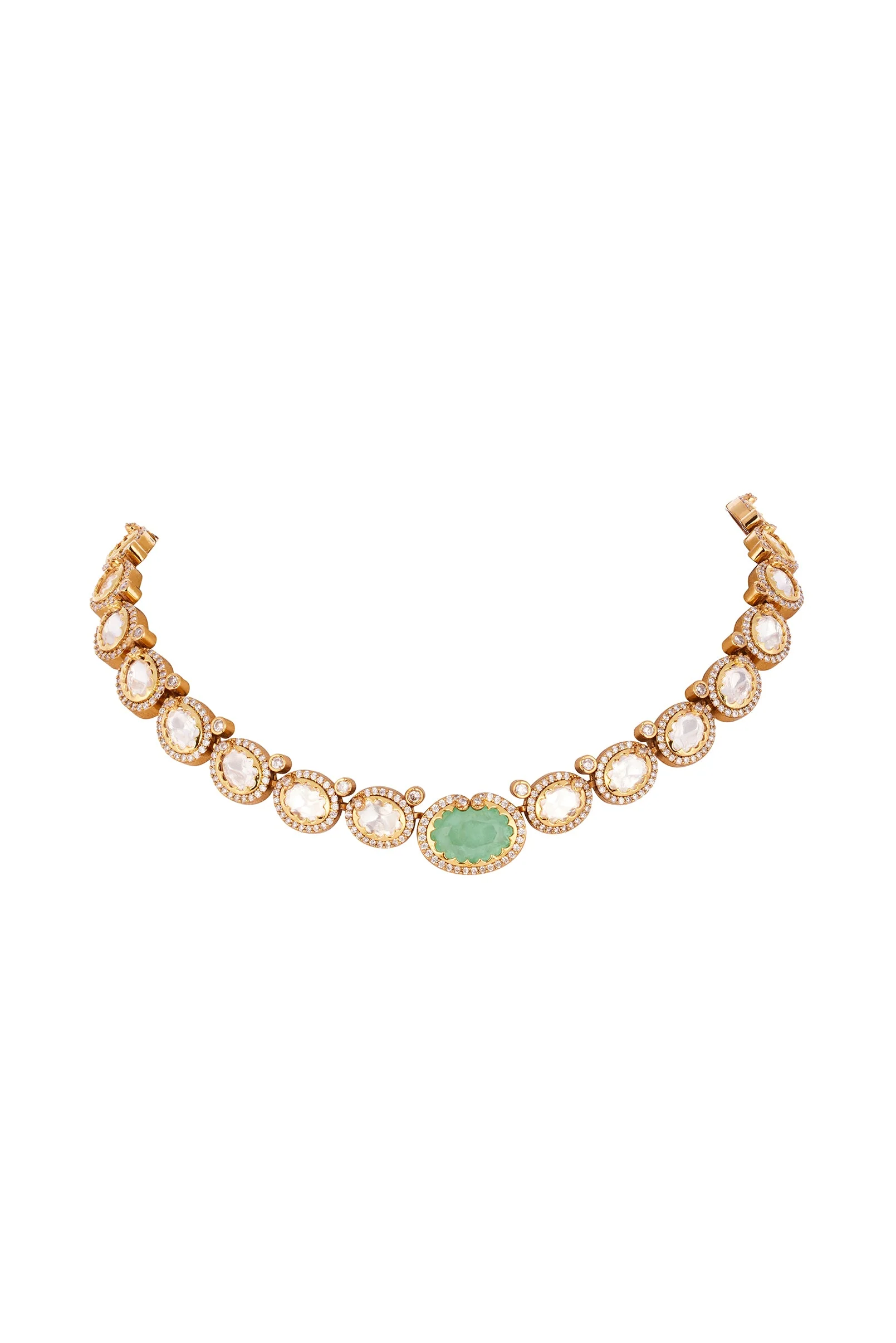 944-mint-green-and-gold-finish-jewellery-set-in-kundan-polki-3.webp Mint Green and Gold Finish Jewellery Set In Kundan Polki