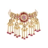 945-gold-finish-jewellery-set-in-polki-3.webp Gold Finish Jewellery Set In Polki