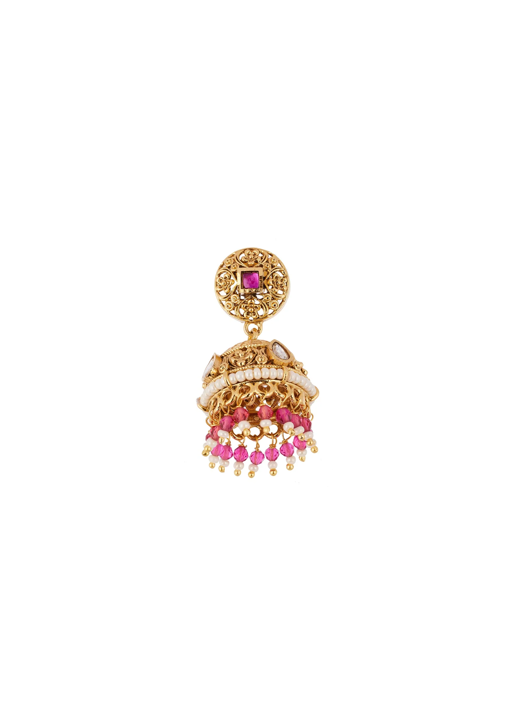 945-gold-finish-jewellery-set-in-polki-5.webp Gold Finish Jewellery Set In Polki