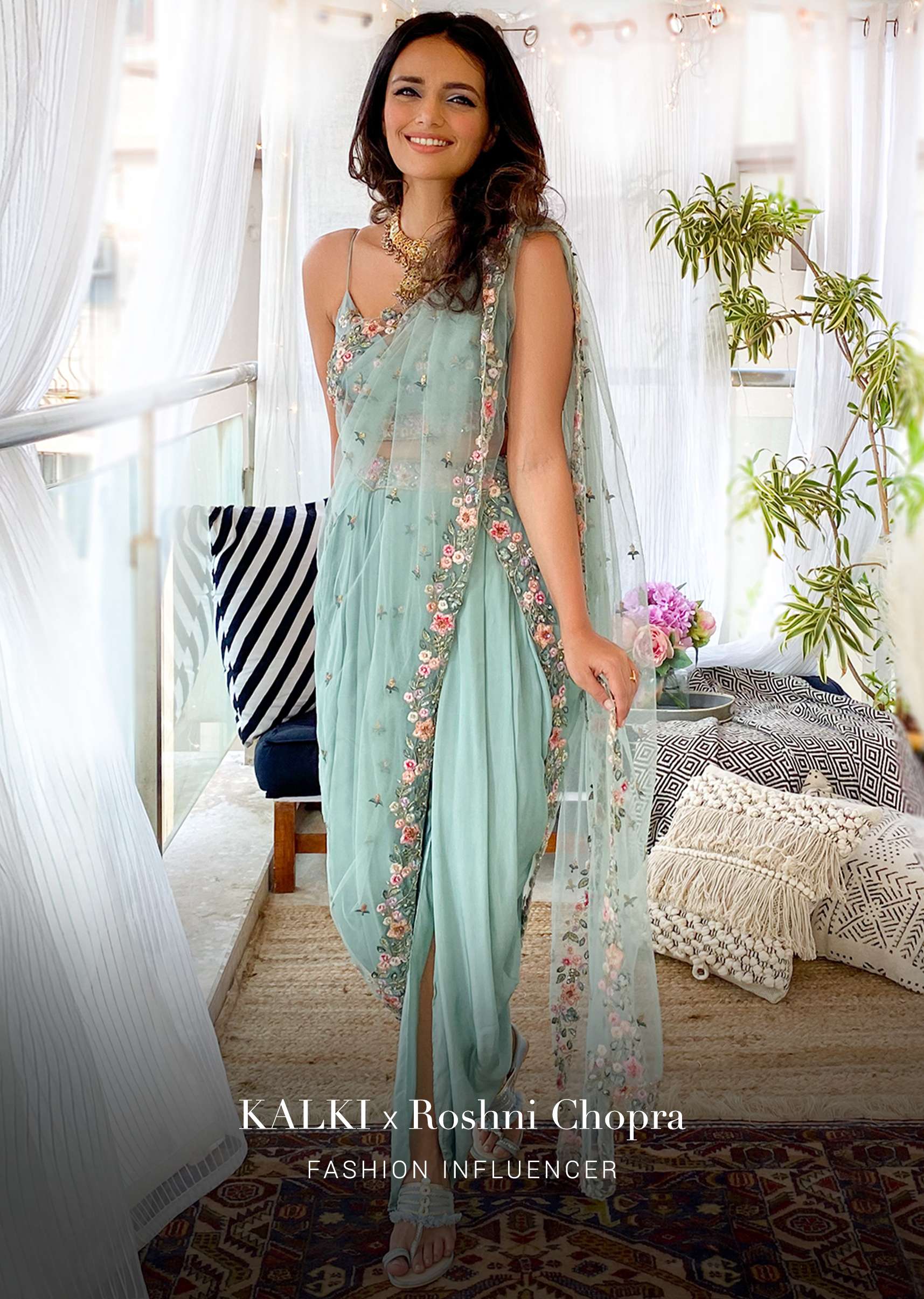 9477-roshni-chopra-in-kalki-sage-green-dhoti-suit-with-a-raw-silk-crop-top-adorned-using-vibrant-resham-embroidered-summer-blooms-1.jpg Roshni Chopra In Kalki Sage Green Dhoti Suit With A Raw Silk Crop Top Adorned Using Vibrant Resham Embroidered Summer Blooms