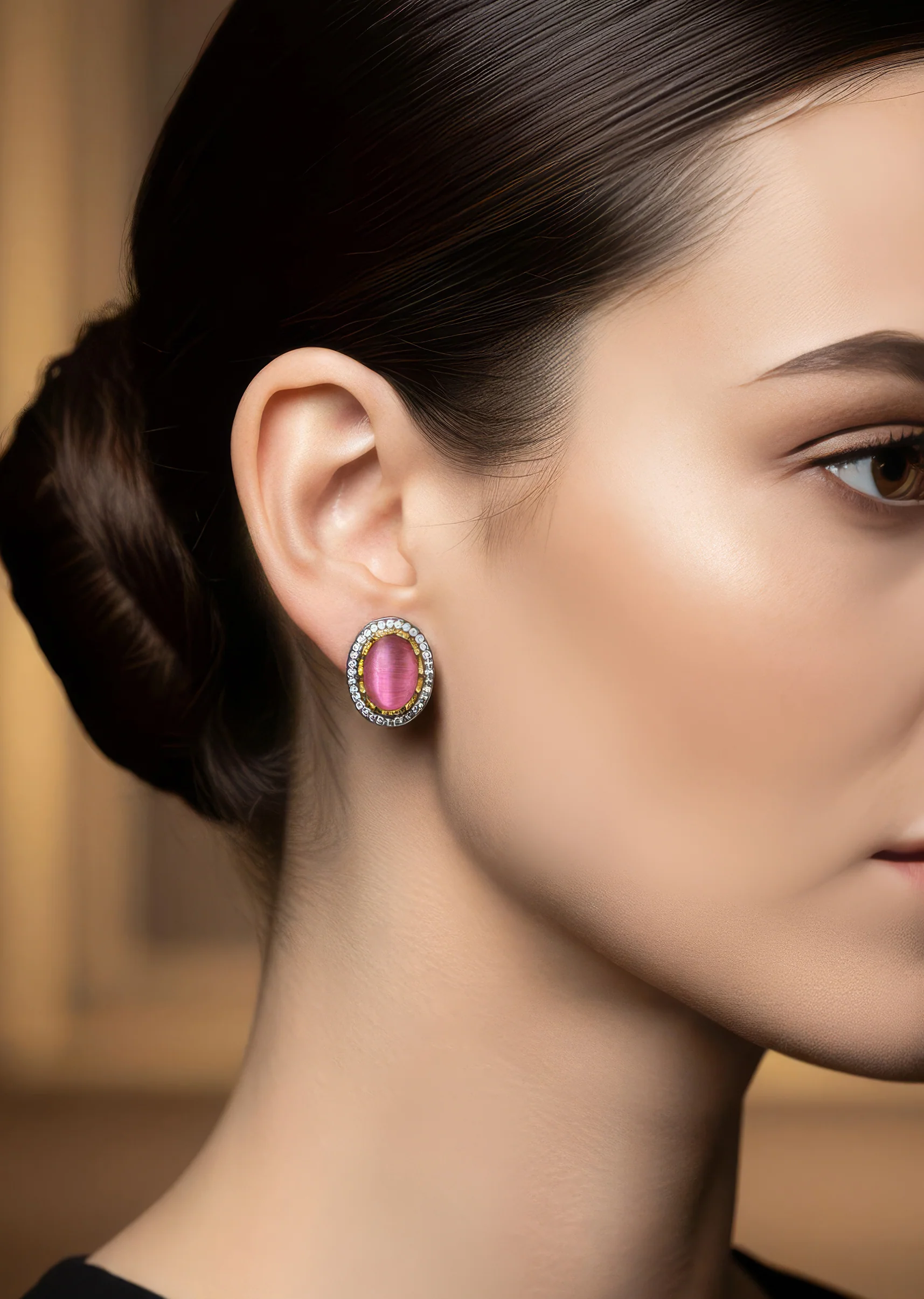 954-red-earrings-with-stone-detail-work-1.webp Red Earrings With Stone Detail Work
