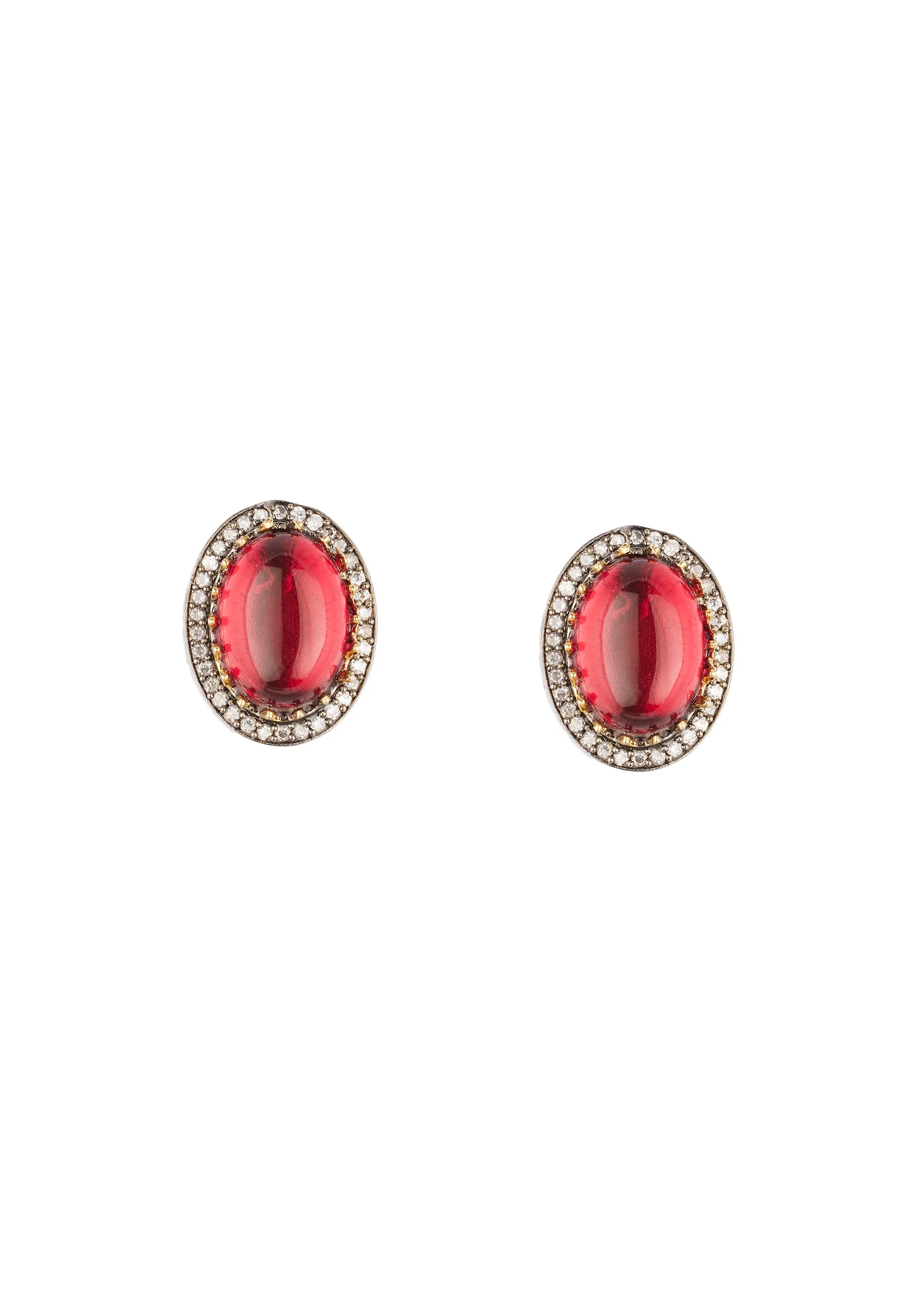 954-red-earrings-with-stone-detail-work-2.webp Red Earrings With Stone Detail Work
