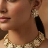 Jewellery Set In Gold Finish Polki