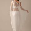 White Organza Saree With Unstitched Blouse Piece