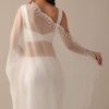 White Organza Saree With Unstitched Blouse Piece