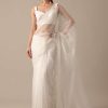White Organza Saree With Unstitched Blouse Piece