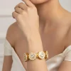956-gold-finish-bracelet-in-kundan-polki-1.webp Gold Finish Bracelet In Kundan Polki