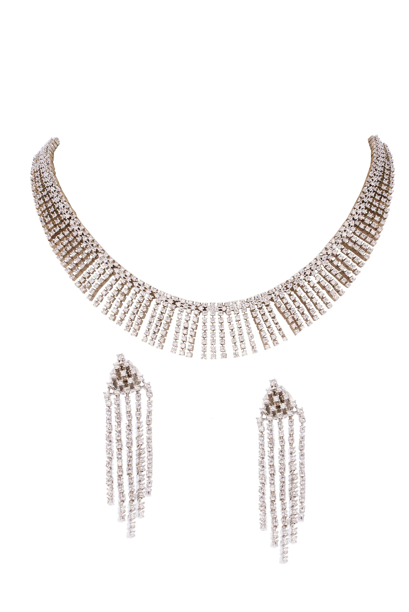 957-silver-finish-necklace-set-in-zircon-detailing-1.webp Silver Finish Necklace Set in Zircon Detailing