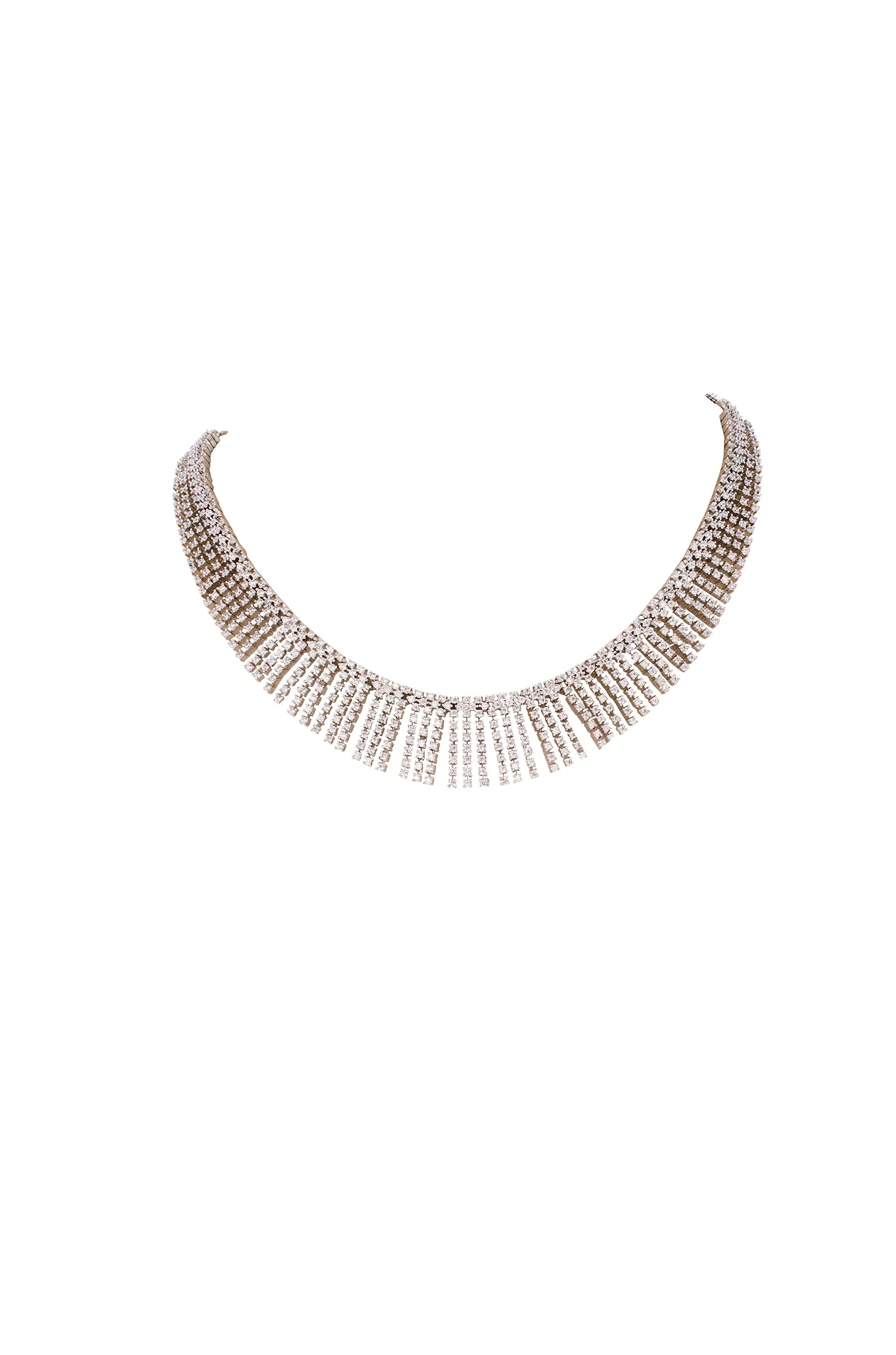 957-silver-finish-necklace-set-in-zircon-detailing-2.webp Silver Finish Necklace Set in Zircon Detailing
