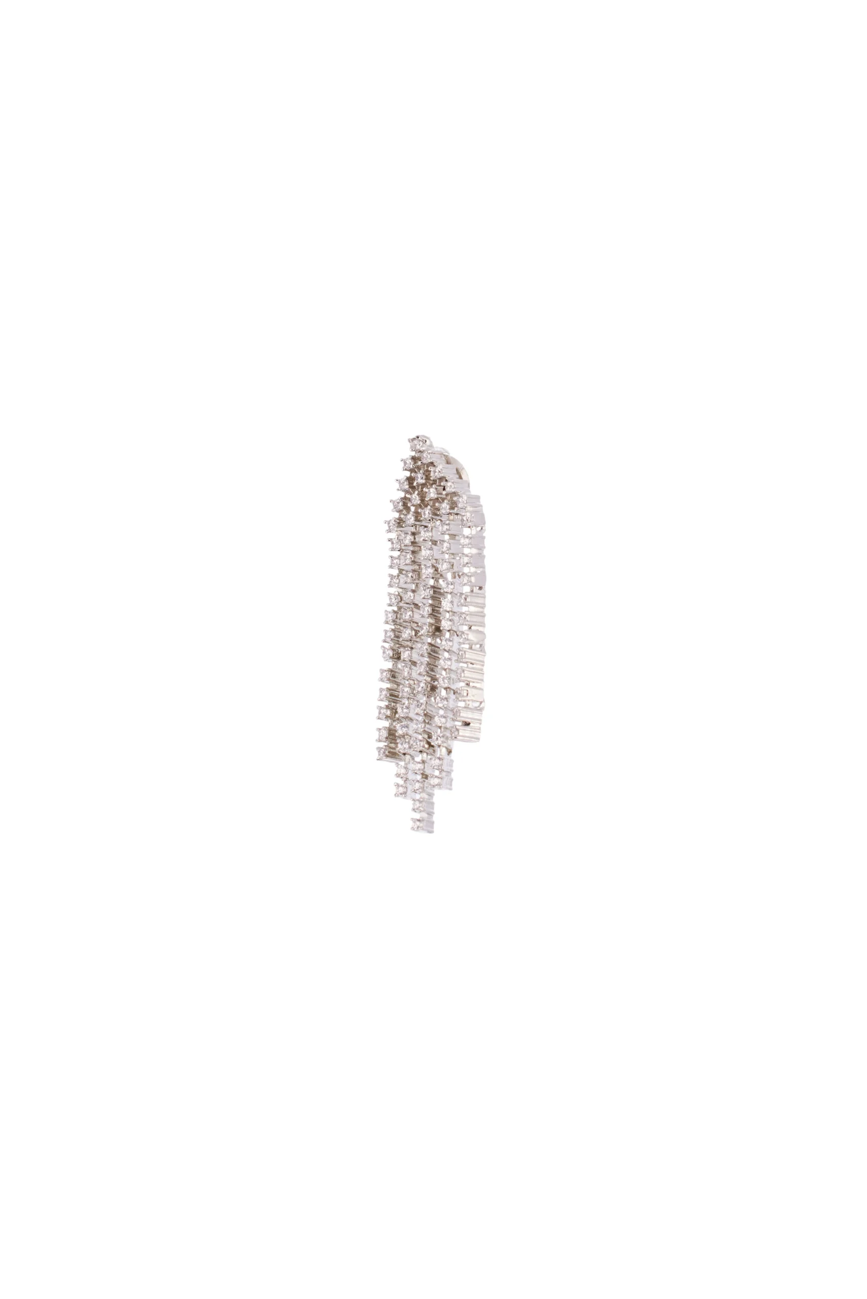 Silver Finish Necklace Set in Zircon Detailing