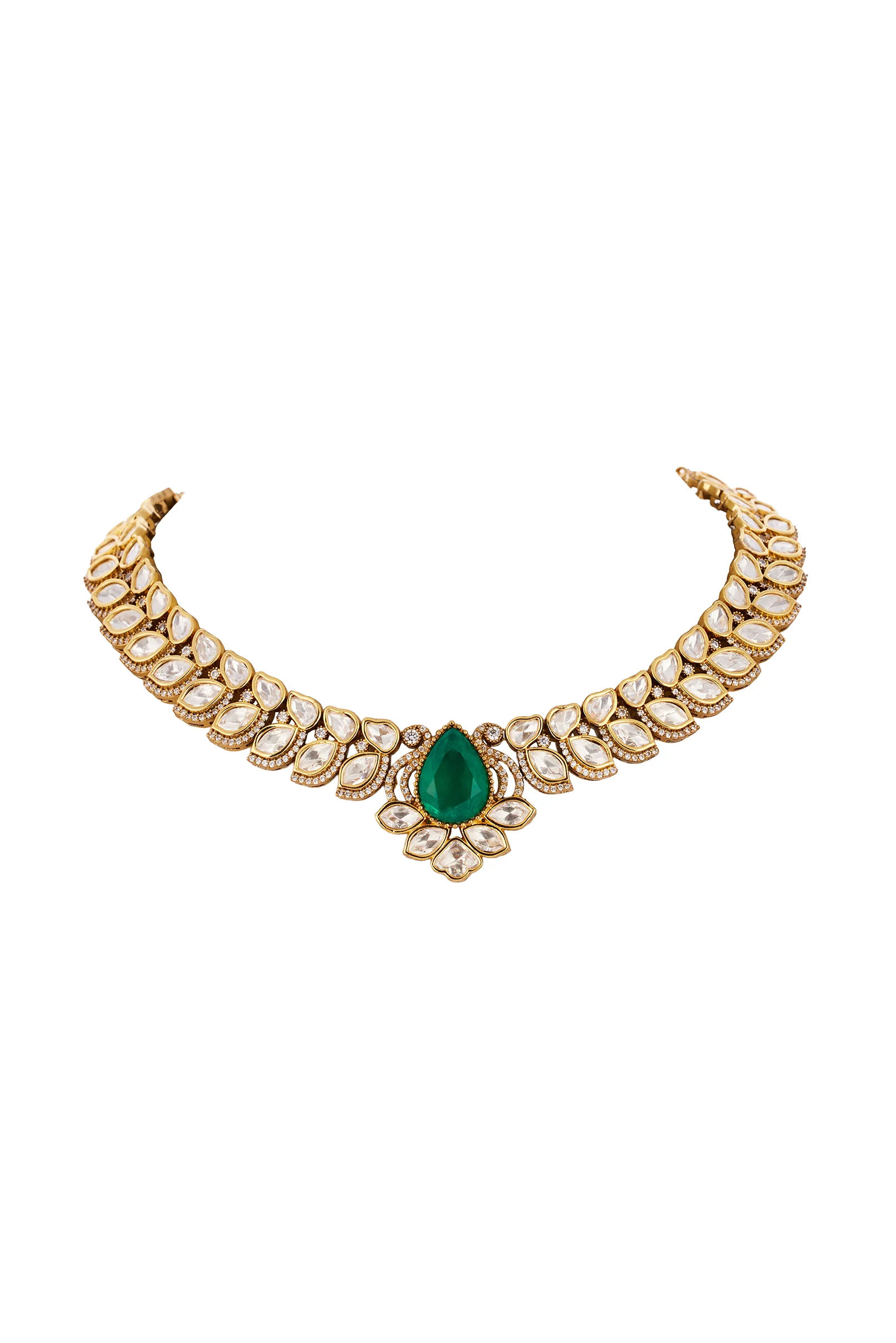 958-gold-finish-necklace-set-with-kundan-polki-and-meenakari-detailing-2.webp Gold Finish Necklace Set with Kundan Polki and Meenakari Detailing