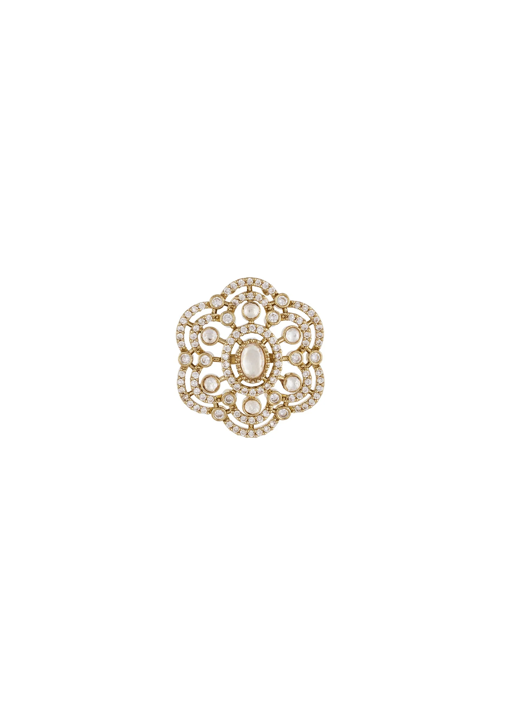 961-gold-white-polki-earrings-with-intricate-detail-3.webp Gold White Polki Earrings With Intricate Detail