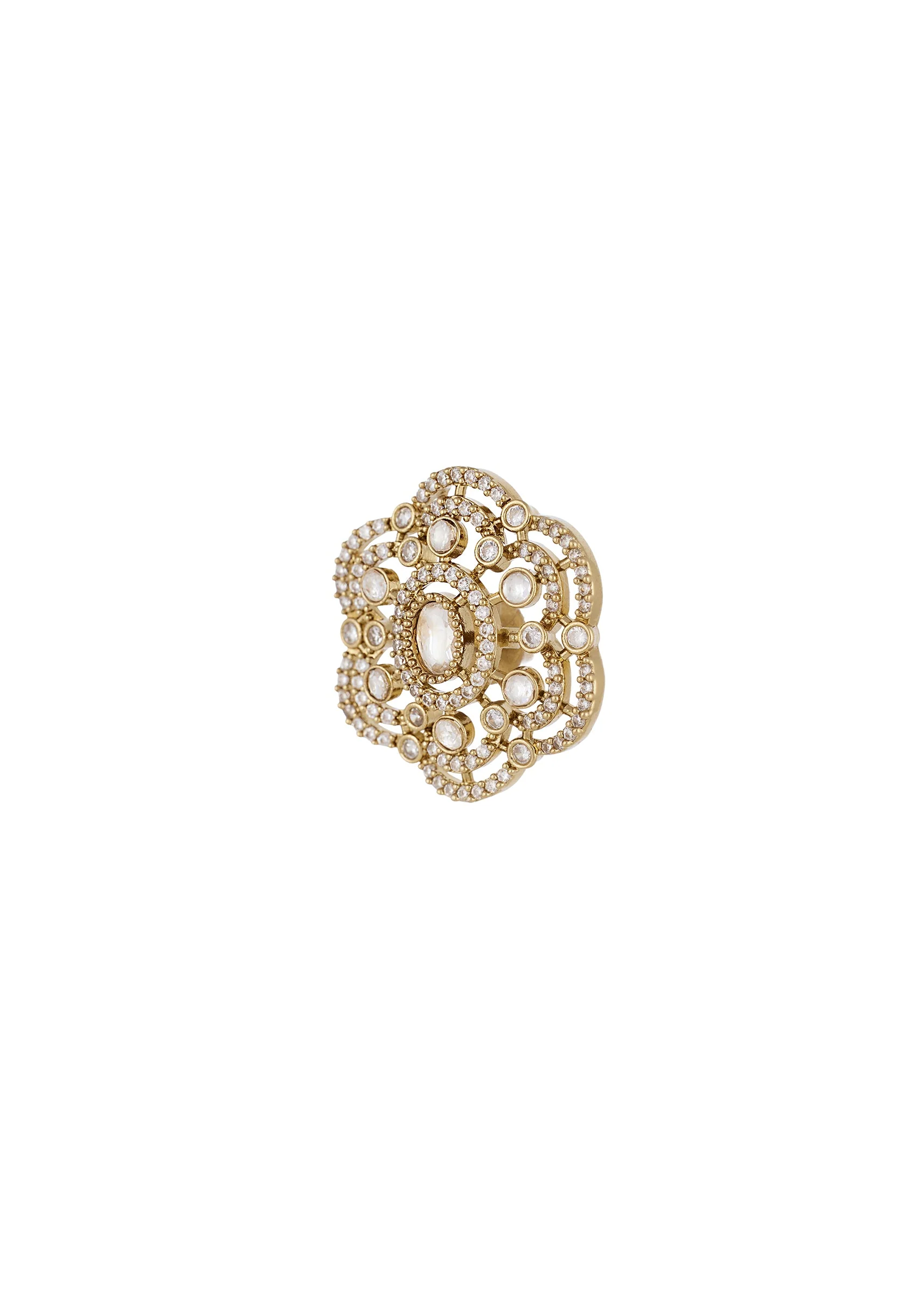961-gold-white-polki-earrings-with-intricate-detail-4.webp Gold White Polki Earrings With Intricate Detail