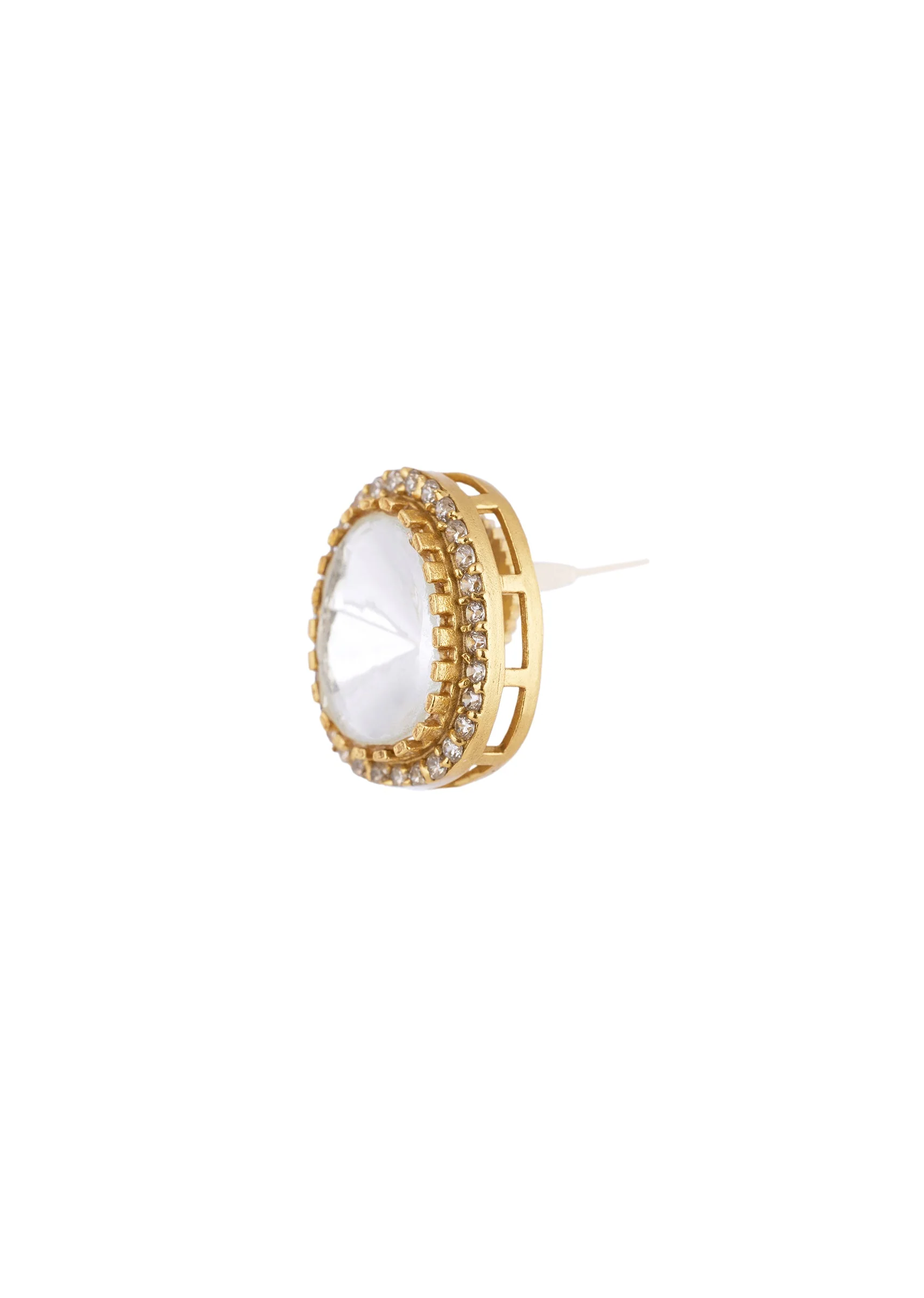964-gold-white-polki-earrings-with-chic-detail-4.webp Gold White Polki Earrings With Chic Detail