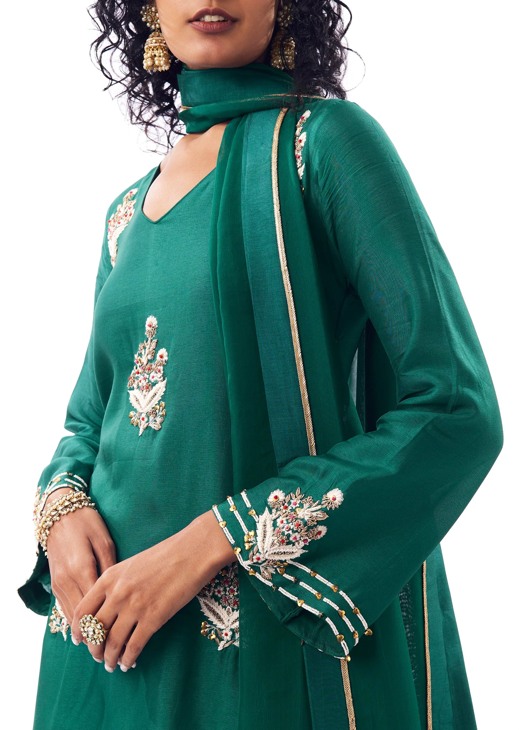 Green Dhoti Suit