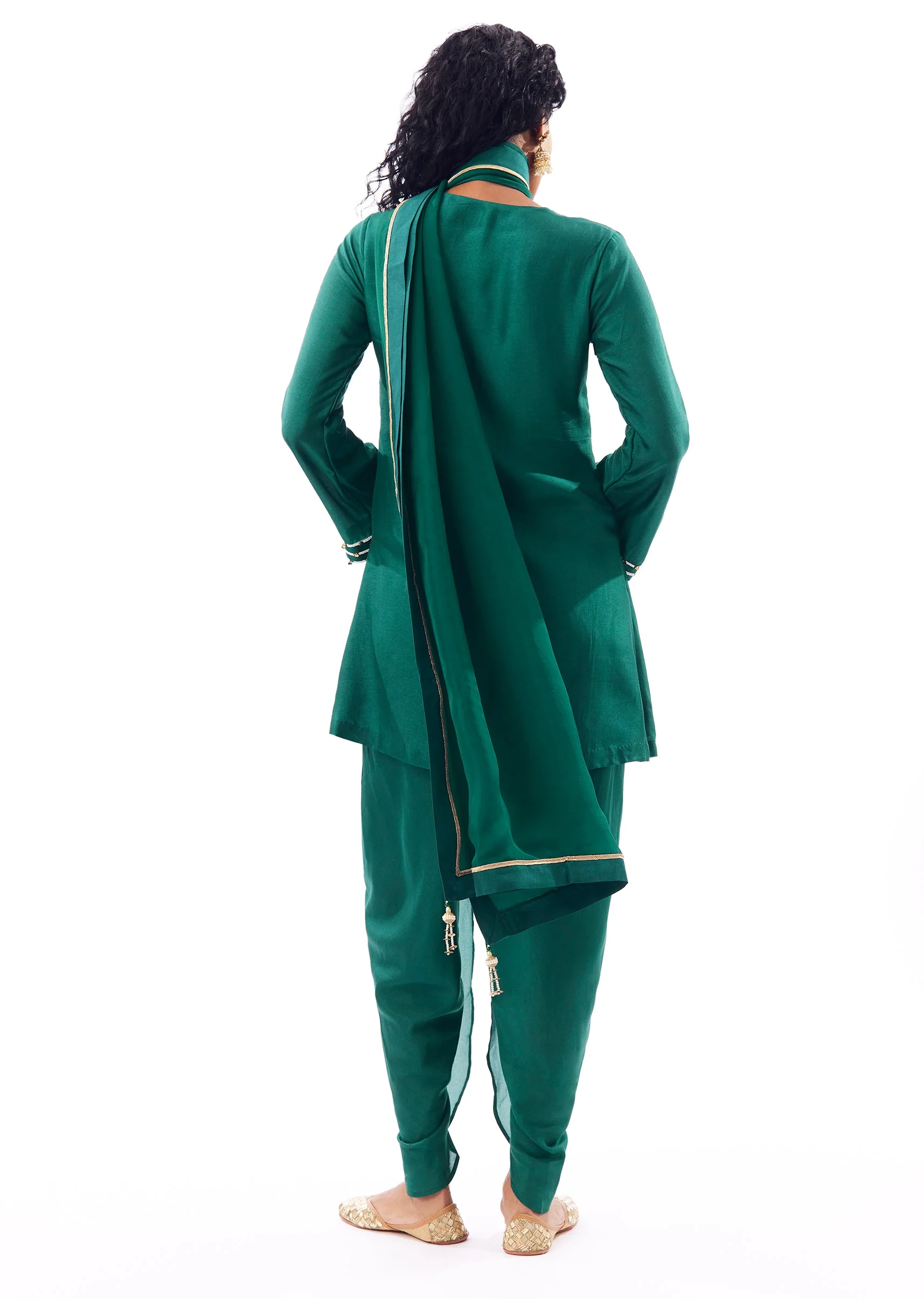Green Dhoti Suit