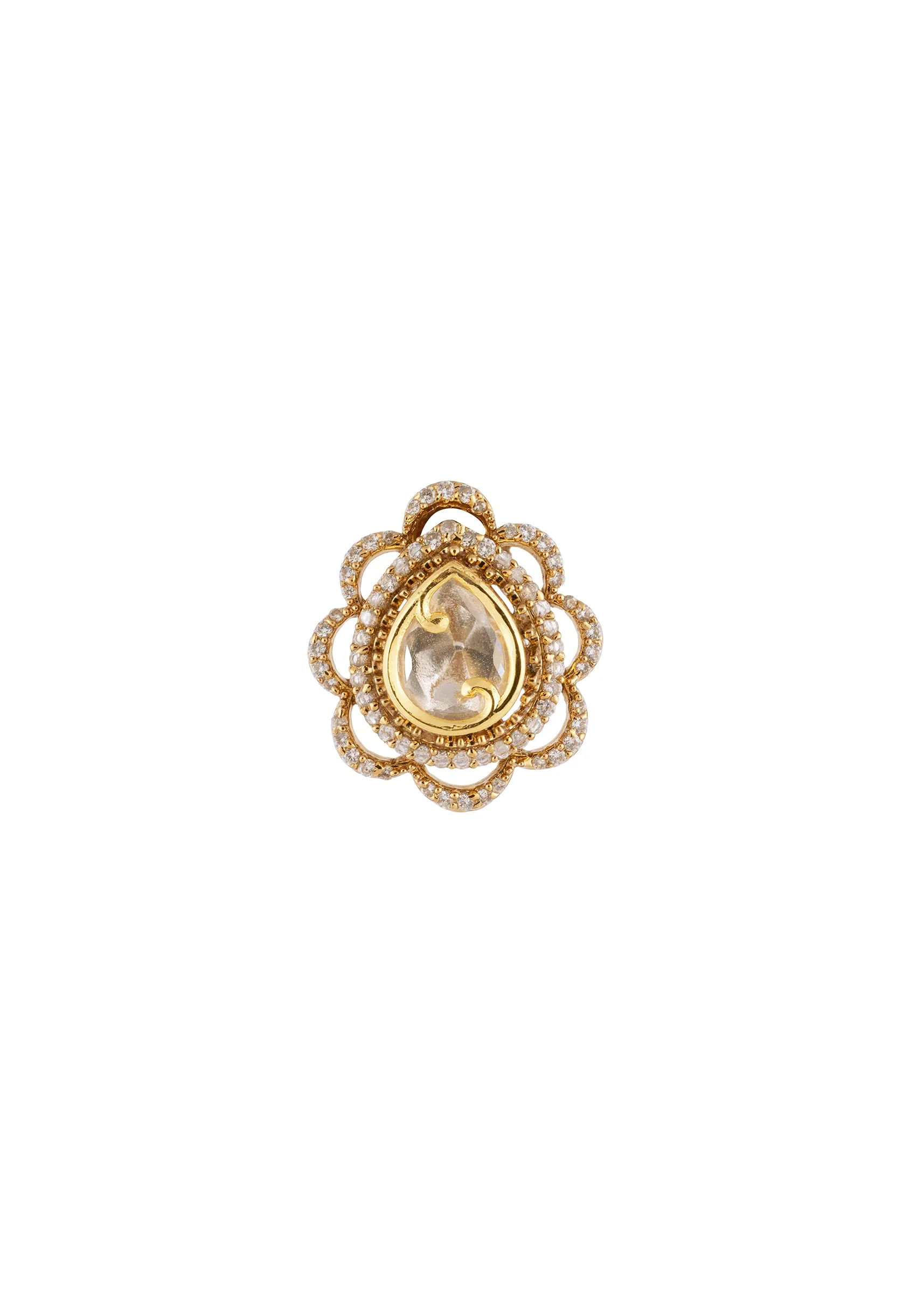 969-gold-white-polki-earrings-with-detail-3.webp Gold White Polki Earrings With Detail