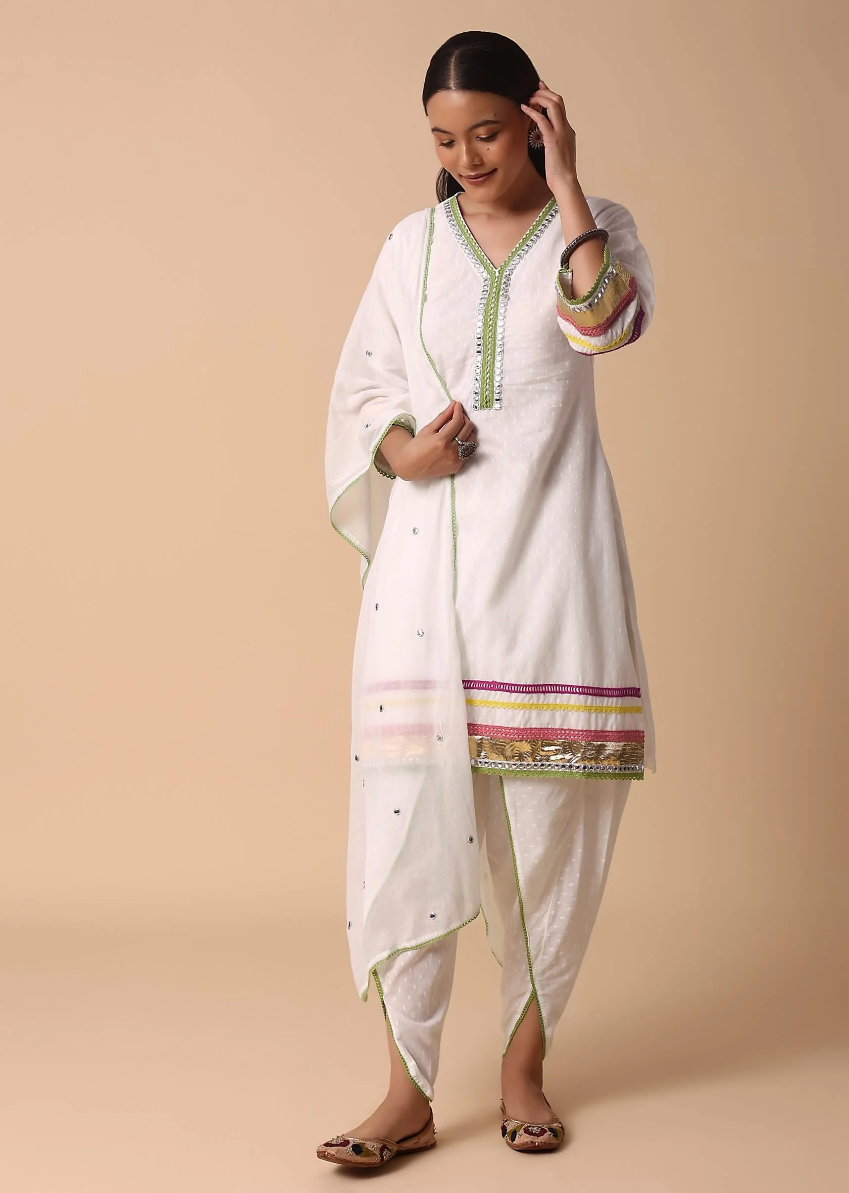 9695-white-cotton-kurta-dhoti-set-1.webp White Cotton Kurta Dhoti Set