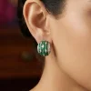 970-green-silver-diamond-earrings-with-timeless-detail-1.webp Green Silver Diamond Earrings With Timeless Detail