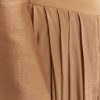 Brown Chanderi Embroidered Kurta Set With Crepe Dhoti And Gotta Detailing