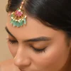 972-aqua-blue-kundan-maangtikka-with-bead-drops-1.webp Aqua Blue Kundan Maangtikka with Bead Drops