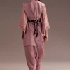 Lavender Zardosi Kurta With Embroidered Dupatta Belt