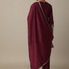 Red Silk Embroidery Kurta Set With Salwar And Dupatta