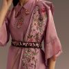 Lilac Zardosi Motif Kurta Dupatta Belt Set
