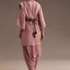 Lilac Zardosi Motif Kurta Dupatta Belt Set